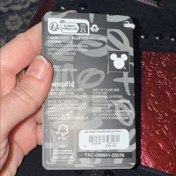 Loungefly Disney Villains Happily Never After Drawstring Mini Backpack - Picture 11 of 11